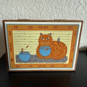 "Kitty Katfish" Recipe box by Taylor & NG